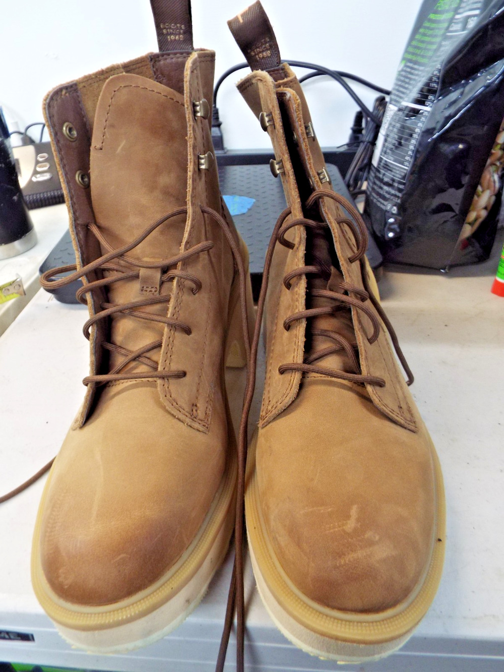 Sorel Women Hi-Line Heel Lace Waterproof Boot Umber/Ceramic Size 8 NL4875-261
